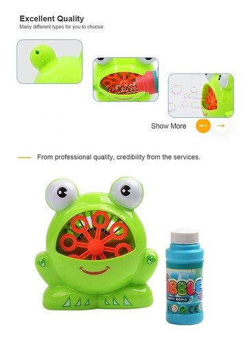 Maquina De Burbujas Modelo Ranita Para Niños Juguete De Baño