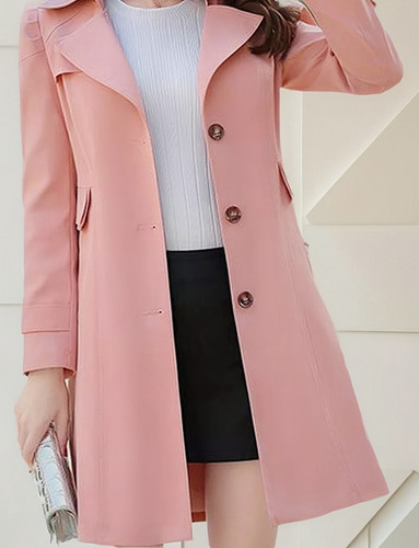 Gabardina Larga De Gabardina Para Mujer