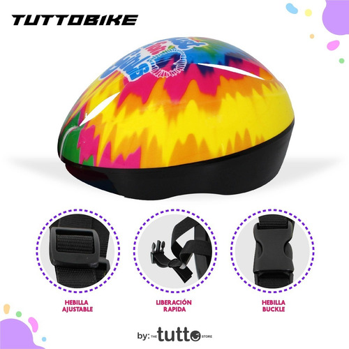 Combo Casco Y Rodilleras Infantil Rush Girl