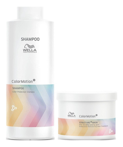 Shampoo Cabello Teñido Litro + Mascarilla Wella Color Motion