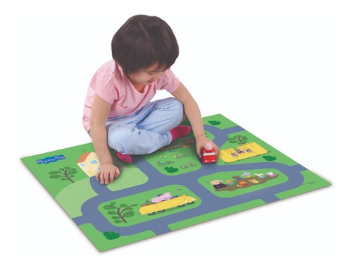 Alfombra Pista Auto Peppa Pig Juguete Autito