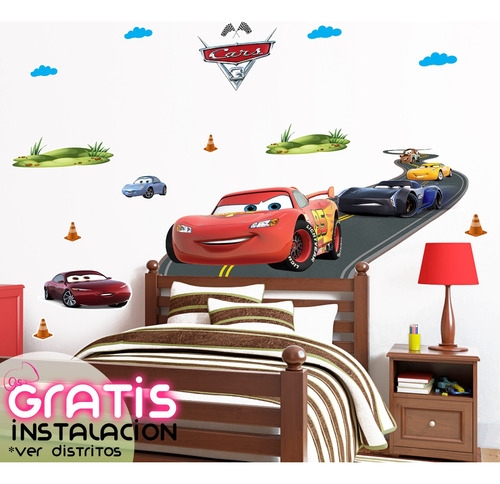 Vinilo Infantil Cars Decora Vinil Mcqueen +instalacion Envio