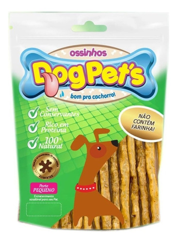 Mordedor De Couro Natural Palito Dogpets Frango 300gr