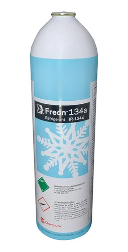 Lata Garrafa Gas Refrigerante Freon R134 Chemours Dupont 1kg