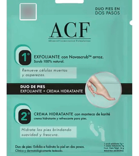  Acf Duo Pies En Dos Pasos Exfoliante + Crema Hidratante