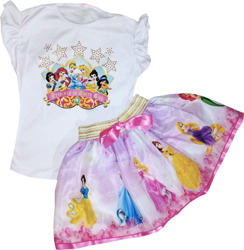 Conjuntos De Falda Para Niñas De Las Princesas Disney - Cs