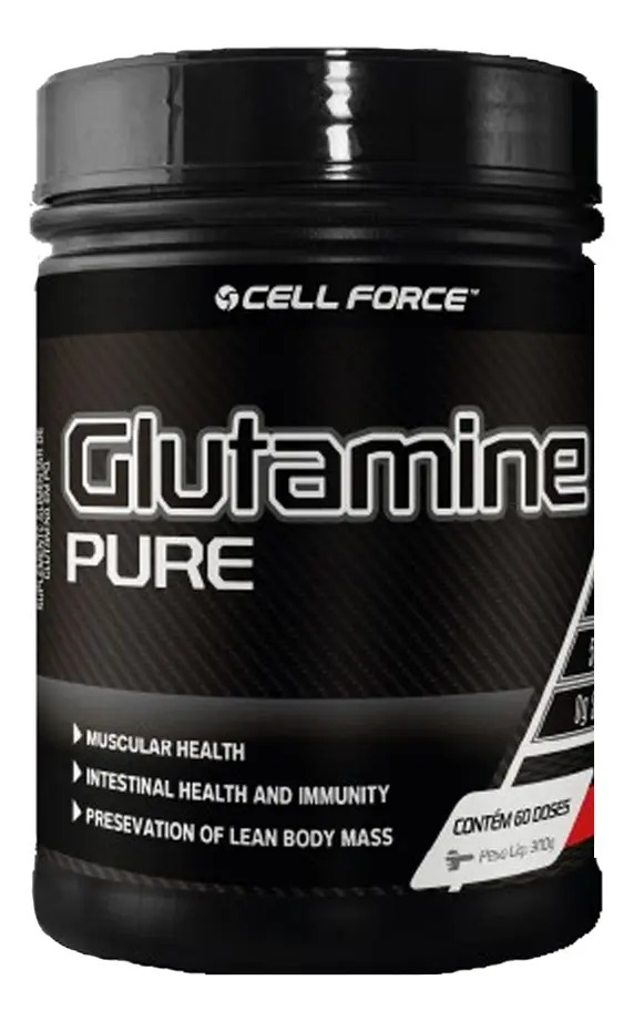 Glutamina L-glutamina 100% Pura 300g - Cell Force Sem Sabor