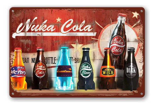 Póster De Metal Psiam Nuka Cola, Letrero Vintage De Hojalata