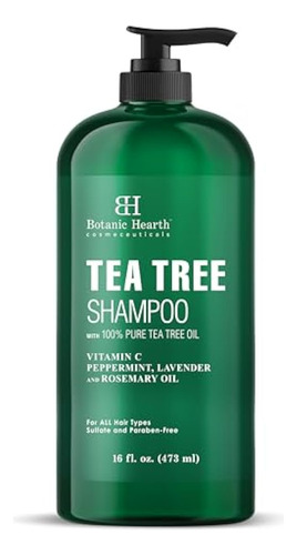 Shampoo Botanic Hearth Tea Tree, Vitamina C,