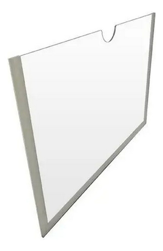 Porta Folha A2 De Parede Horizontal Com Borda De Dupla Face Transparente