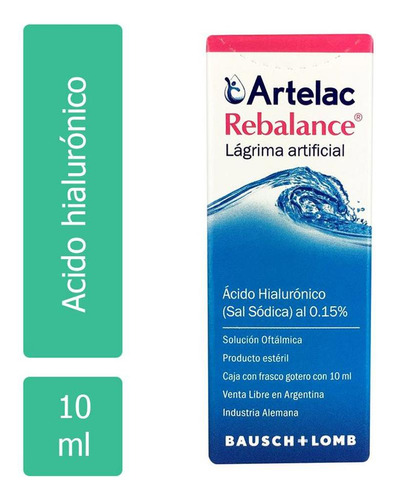 Artelac Rebalance Solución Oftálmica Caja Con Frasco Gotero 