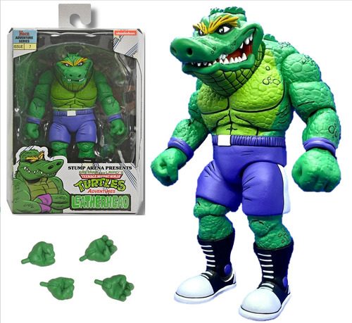 Figura de acción Neca Tmnt Leatherhead, muñeca Ninja Turtles