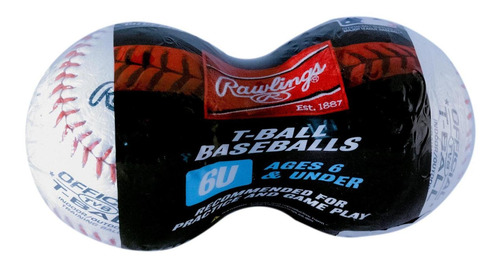 Pelota De Baseball T-ball 6ur (bipack) Rawlings