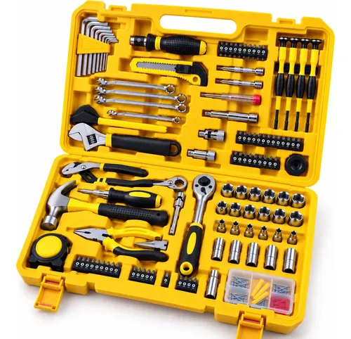 Jogo De Ferramentas 116 Peças Com Maleta Completa Amarelo