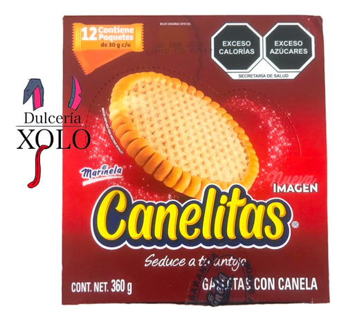 Gaelletas Canelitas Marinela 12pz De 30g C/u