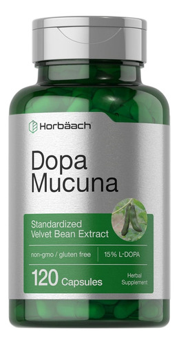 Dopa Mucuna Pruriens Premium 120 Capsulas Eg D117 Sabor Sin Sabor