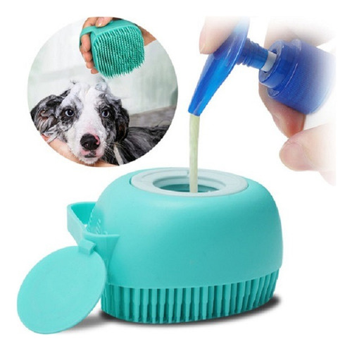 Esponja De Baño Para Mascotas Con Dispenser De Shampoo