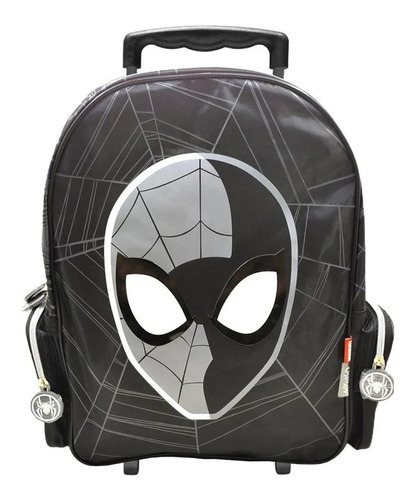 Mochila Carro 17 Pulgadas Spiderman Mask Wabro 31238 Color Negro