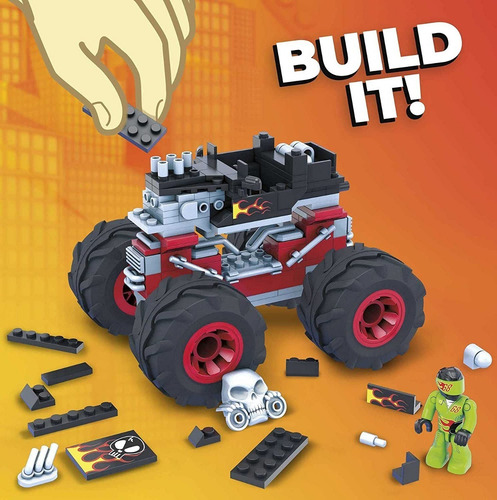 Imagen 3 de 4 de Hot Wheels Monster Truck 194 Pzs Mega Construx