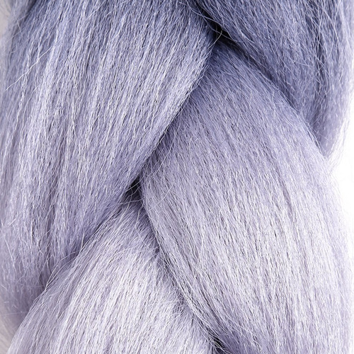 Imagen 2 de 10 de Negro + Plata Ceniza 1pc 100g Trenzado Cabello Alta Temperat