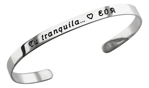 comprar Pulsera Media Esclava Plata 925 Ideal Para Grabar Nombre