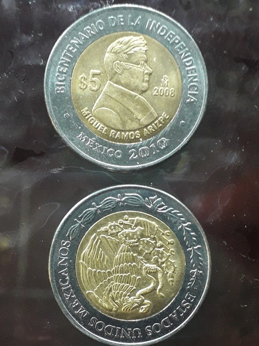 Moneda 5 Pesos Independencia /revolucion Nueva Escoje Una 