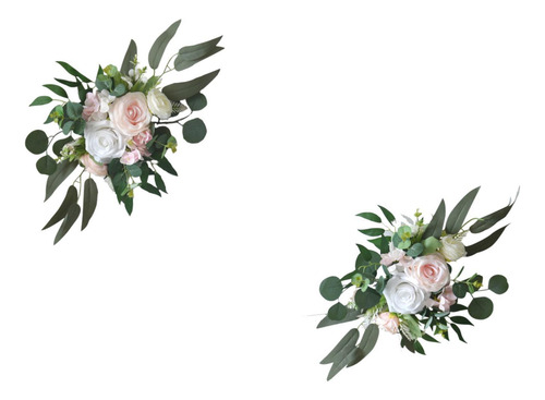 2 Piezas Arch Flores Flores Flores Flores De Flores Rosadas