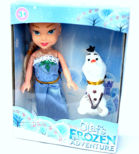 Set Muñeca Frozen Con Olaf Elsa Anna Juguete Niña