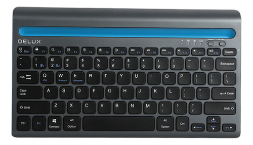 Teclado Delux K2201v Bluetooth Ergonómico Usb 2.0 Qwerty.