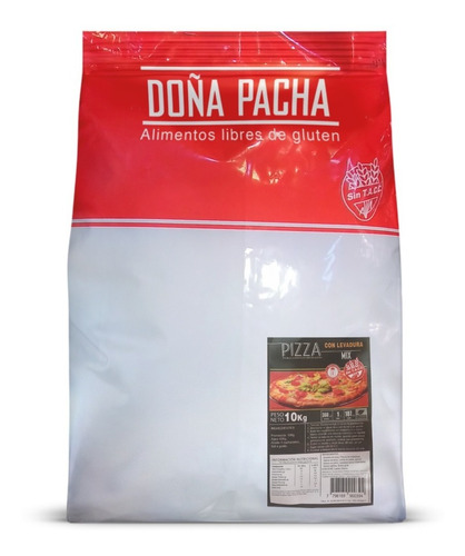 Premezcla Pizza Doña Pacha Alimento Sin Tacc Levadura X10kg