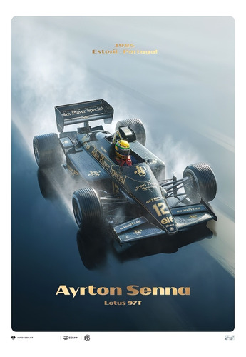 Ayrton Senna Formula 1 Póster 48x33 Cm
