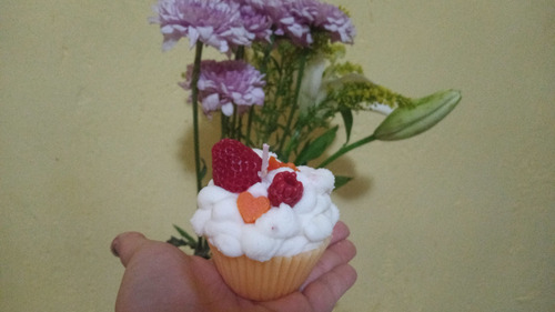 Velas Cupcake. Velas Postre Aromáticas Artesanales 3pz