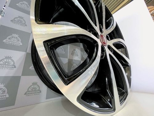 Imagem 4 de 4 de Rodas Fiat Toro Aro 20 5x110 Preto Diamantado Toro Volcano