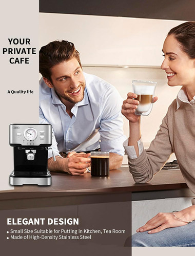 Gevi Espresso Máquina De 15 Bares Presión De La Bomba, Cafet