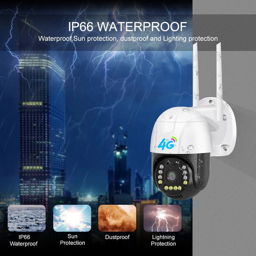 Qa1 Cámara De Seguridad Sim 4g Para Exteriores, 3mp,v380pro