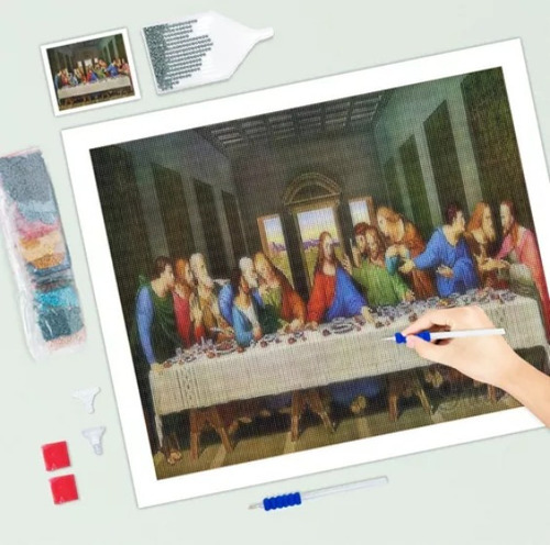 T Kit De Pintura De Diamante 5d Santa Cena 40x30cm Diy