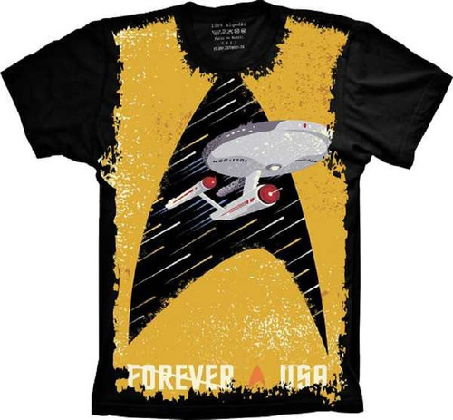Camiseta Plus Size Filme-  Star Trek - Forever A Usa