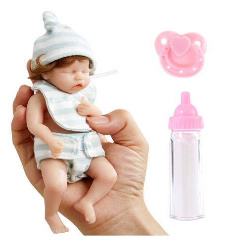 Mini Muñeca De Renacimiento De Bebé Simulación De 6 Pulgadas