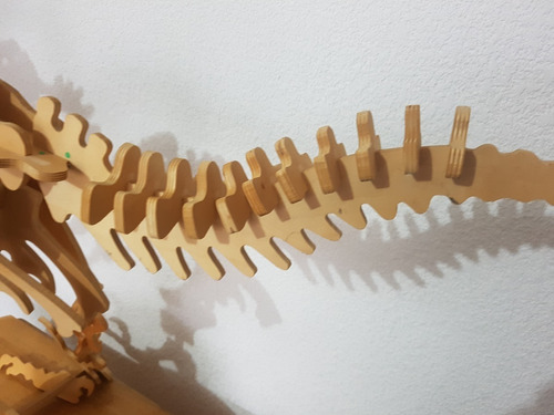 Dinosaurio Velociraptor De Madera Bc Bones Abierto P Armar (Usado)