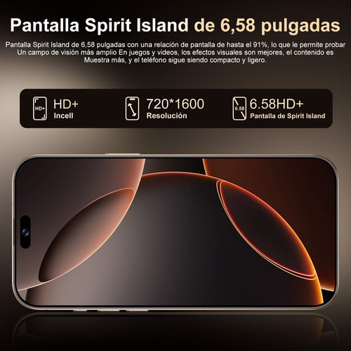 Teléfonos Inteligentes Android Baratos 4g A16 Max 6.58 En Ram4gb Y Rom64gb