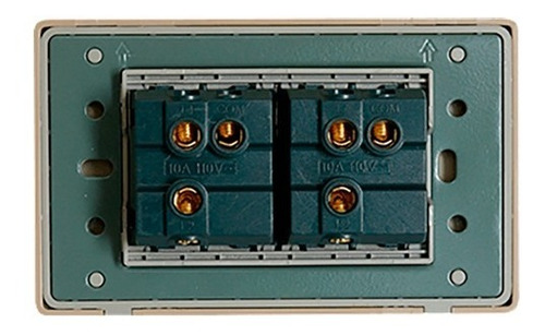 Interruptor Doble Conmutable Acero Inoxidable Switches Lujo