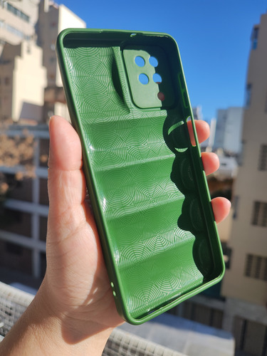 Funda Puffer Efecto Acolchado Para Samsung A12 M12 Verde