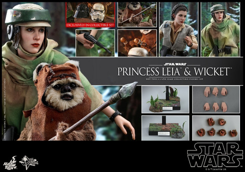 Hot Toys Star Wars Return Of The Jedi Princesa Leia Wicket (Usado)