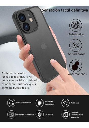 .funda For iPhone 12 Mini Case Matte Uso Rudo Carcasa