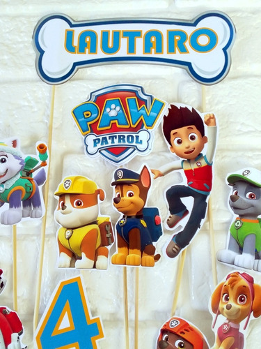 Imagen 3 de 6 de Caketopper Patrulla Canina Torta Personalizado Cumpleaños