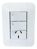 Comprar Llave De Luz Armada Taad 2 Puntos Y 1 Toma Color Blanco Corriente Nominal 10 A Voltaje Nominal 250v