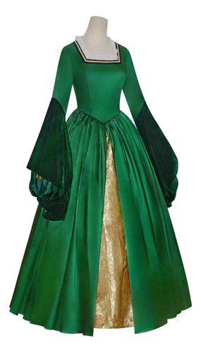 Vestido Verde De Ana Bolena, Disfraz De Tudor, Reina Isabel,