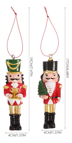 2pc Small Nutcracker Pendant Resin Craft Nutcracker Puppet H