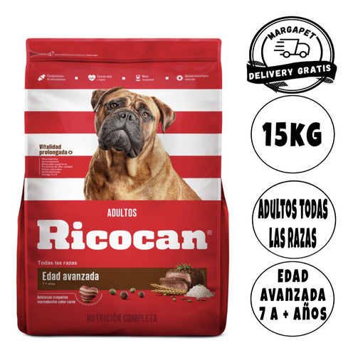 Ricocan Edad Avanzada, Sabor A Carne 15kg