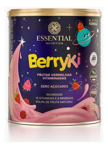 Berryki 300g - Essential Nutrition Sabor Frutos Vermelhos